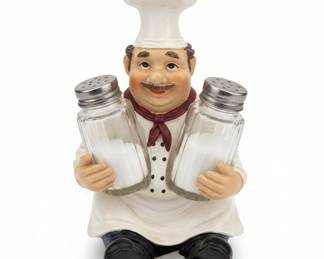 DWK Corporation Chef Salt and Pepper Shaker Holder