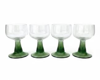 Vintage Luminarc "Beehive" Stem Wine Glasses