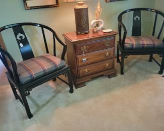 A Pair of Horseshoe Chairs by Century Furniture.