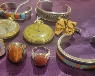 Fine and Costume Jewelry. Pocket Watches.