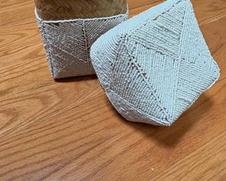 Handmade Beaded Bamboo Box Set