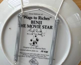 Wags to Riches Benji The Movie Star Royal Manor Limited Edition Collector Plate second image