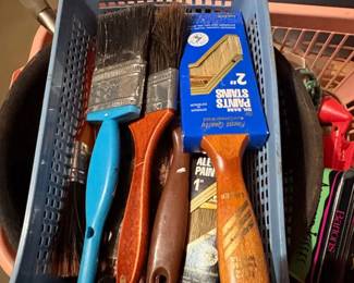 Assorted Paint Brushes including Linzer and Vermeer