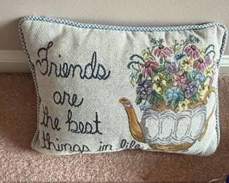Friends Are The Best Things In Life Tapestry Pillow