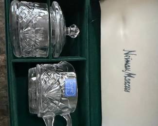 Crystal Legends by Godinger Sugar Bowl and Creamer Set with Lid