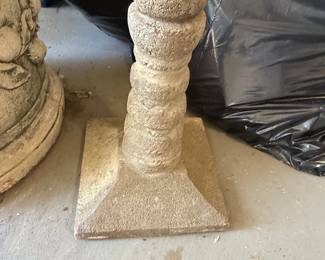 Concrete Garden Pedestal with Baluster Column