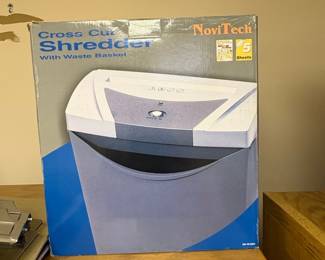 NoviTech Cross Cut Shredder with Waste Basket