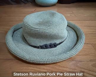 Stetson Ruviano Pork Pie Straw Hat