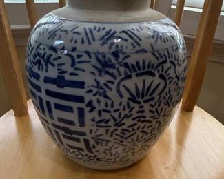 Blue and White Porcelain Double Happiness Ginger Jar