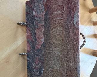 Paradiso Granite Trivet with Twisted Metal Hangers