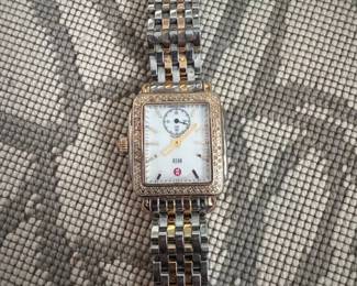 Michele Deco Mid TwoTone Diamond Watch
