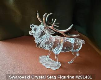 Swarovski Crystal Stag Figurine
