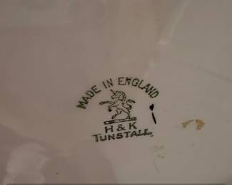 HK Tunstall Octagonal Serving Bowl Cottage Scene second image