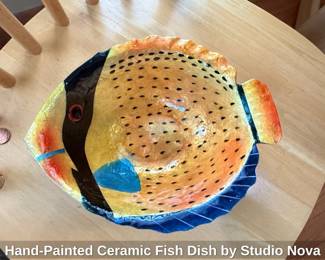 HandPainted Ceramic Fish Dish by Studio Nova
