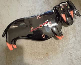 Dachshund Ceramic Wall Clock
