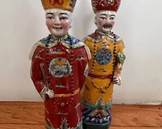 Chinese Porcelain Figures of Emperors each