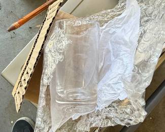 Clear Glass Tumblers with S Base Mark