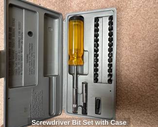 Screwdriver Bit Set with Case