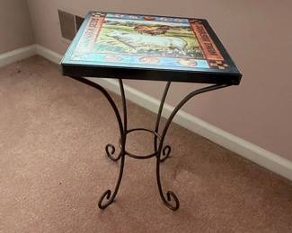 Johnson Farm Rooster and Sheep Side Table second image