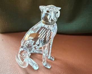 Swarovski Crystal Sitting Cheetah Figurine