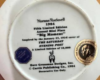 Norman Rockwell Big Moment Annual Mini Plate second image
