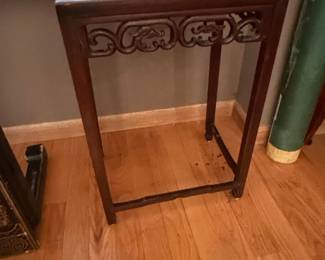Vintage Chinese Rosewood Carved Small Table