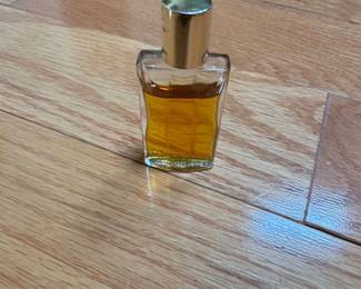 Vintage Perfume Bottle with GoldTone Cap
