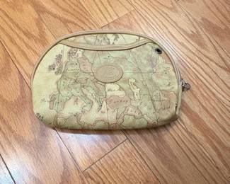 Allan Edward World Map Print Cosmetic Bag