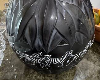 Lalique Tanzania Zebra Vase