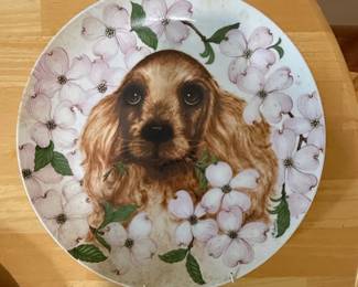 Pets n Petals Cocker Spaniel Decorative Plate by Jane McDowell