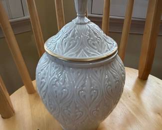 Lenox Kismet Covered Jar with Gold Trim