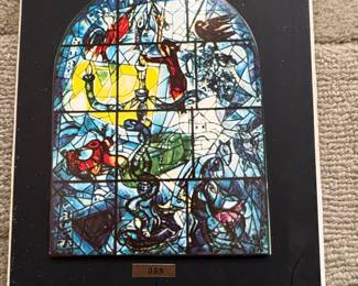 Marc Chagall Tribe of Dan Jerusalem Windows Lithograph Reproduction