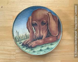 V. Tiziano Dachshund Dog Series Limited Edition Plate