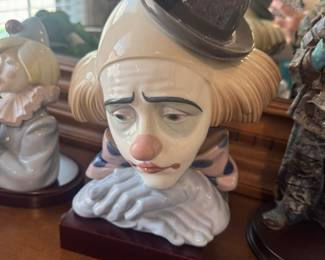 Lladro - Pensive Clown Bust