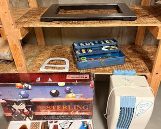 Pool table accessories, oil paints, humidifier