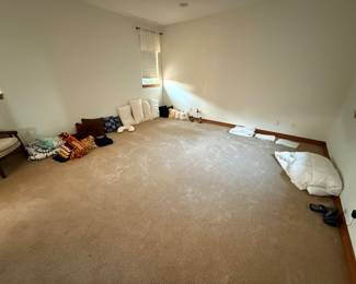 Linens, curtains, pillows, phones