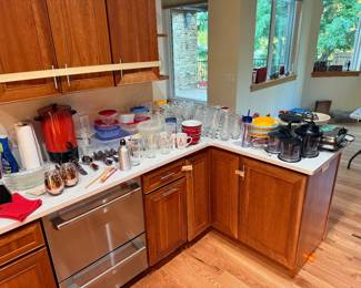Christmas glasses, to go containers, waffle maker, etc.