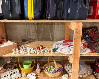 Luggage, Easter decorations, Christmas decorations, etc