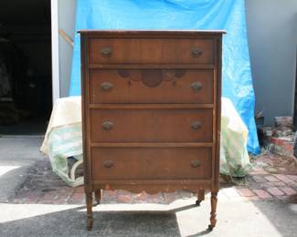 Antique Waterfall Dresser