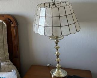 Vintage Capiz Shell Table Lamp