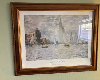 Claude Monet Regates a Argenteuil Framed Gicle Print