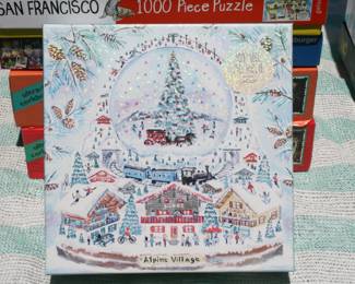 Michael Storrings Alpine Village Snowglobe Foil Puzzle, Piece