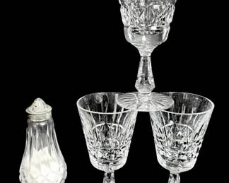 Waterford Crystal Goblets and Salt Pepper Shakers