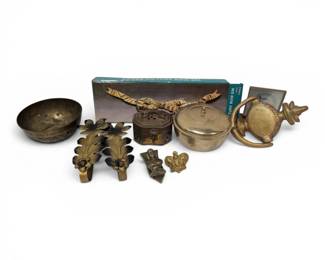Brass Bow, Clock, Bowl, More