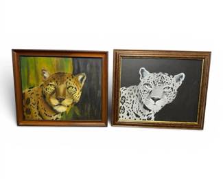 Original Jaguar Oil Paintings, Signed by Sandra Hill