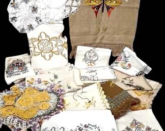 Embroidered Linens Doilies