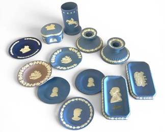Wedgwood Jasperware Trinket Dishes, Candleholders, More