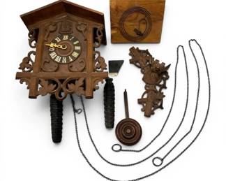 Vintage German Cuckoo Clock Disassembled
