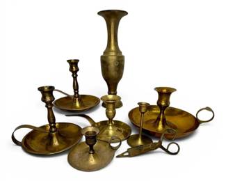 Brass Candlestick Holders Wick Trimmer