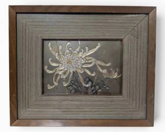 Framed GoldToned Flower